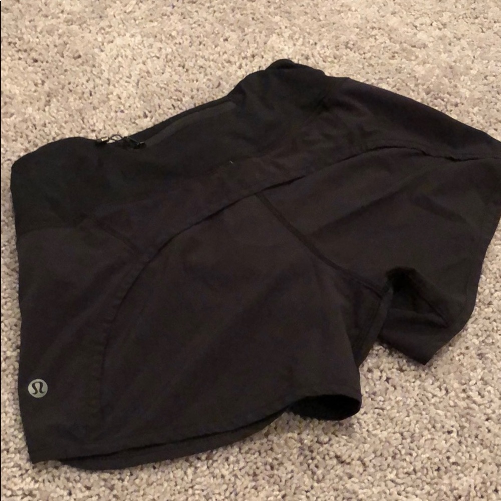 Black Lululemon Speed Up Shorts